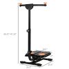 Soozier Foldable Ab Twister, Height Adjustable Twist Board with LCD Monitor, for Total Body Toning Workout