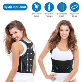 Posture Corrector for Women Men Adjustable Back Brace Posture Trainer Improve Hunchback Slouching Kyphosis Correction Invisible Under Clothes Upper Ba (size: L)